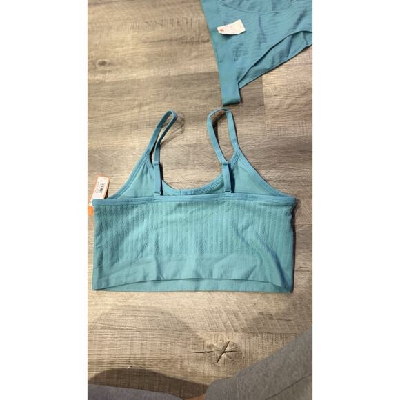 NWT Womens Colsie Teal Blue Ribbed Bralette Bra Panty Underwear Set Size Xxl - Picture 5 of 8